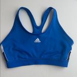 Adidas Sports Bra Blue with Colorblock Stripes Light Blue and Navy Size Large Photo 2