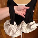 Unique Vintage Vintage Two-Tone Bell-Sleeve Ruched Top. Photo 11