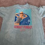 Barbie Light Blue Tee with Pink Graphic Size L Photo 1