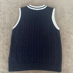 Brandy Melville cable knit sweater vest. Color- Navy with white trim. Size/ O/S Photo 5