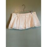 Edikted  White Double Belt Tiered Chiffon Skort Size Large NWT Photo 6