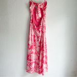 Bardot  Malinda Slip Dress Pink Abstract Back Tie Pink White Sz XL US 10 Photo 4