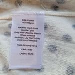 Talbots Petite Cream Polka Dot Sleeveless Sweater Photo 6