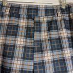 Halara  Women’s Navy and Beige Plaid Dress Pants Photo 4
