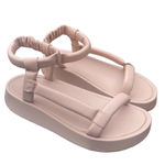 Ash Victoria Womens Leather Quilted Puffy Platform Sandals Blush pink Sz 38 Photo 2