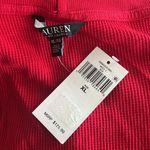 Lauren Ralph Lauren RED Thermal Tie Hooded Waffle Knit Cardigan Size XL NEW Photo 10