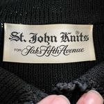 St. John Vintage 70s  2pc Pleated Skirt Suit Set Santana Knit Black  4 Photo 8