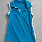 Oakley Women's Blue White Active Collared Tank Top Size XS Photo 0