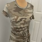 Rails  Edie Laurel Camo Tie Waist Tee Shirt Dress Photo 5