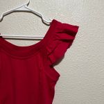 Pilcro | Anthro hot pink ruffle cropped Flutter Sleeve Sport tank top NEW XS Photo 3