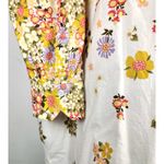 OttodAme Floral Print Shirt Dress Yellow Purple‎ Long Sleeve Button Down S Photo 2