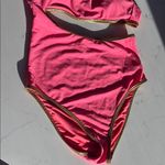 Aerie  Pink and Gold One Piece Swimsuit Photo 3