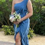 Vera Wang  Bridesmaid Steele Blue Dress Photo 0