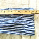 Free Assembly Oversized Striped Lace Up Cotton Hooded Blouse Top Sz S Blue Photo 7
