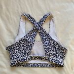 Navy blue and white floral sports bra Size M Photo 3
