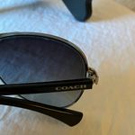 Coach : Kiera (L925) Black & Silver Tone Aviator Sunglasses- wear Photo 8
