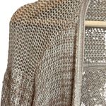 Catherines  Womens Open Knit Duster Cardigan Size 3X Oversized Boho Neutral Photo 1