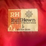 Ruff Hewn  Vest Large Red Black Cream Quilted Toggle and Zip Closure Pockets Photo 2