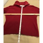 Liz Claiborne  Large Red Turtle Neck Sweater Full Zipper Front Long Sleeve Photo 10