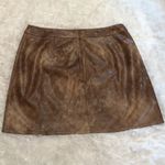 Altar'd State Altar’d State Winnie Plaid Faux Leather Minnie Skirt Brown Large Photo 4