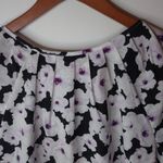 Larry Levine  14 Black Purple Flowers Top Plus Photo 10