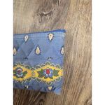 Vera Bradley  Blue FRENCH Yellow Zip Wallet Coin Case Pouch Vintage Photo 2