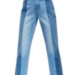 BDG  Two Tone Cutoff Mom Relaxed Straight Leg Jeans Photo 0