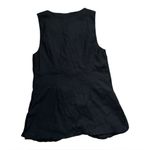 Anthropologie  Maeve Mod Linen-Blend Square Neck Longline Vest Top | Black | M Photo 5