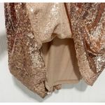 Lulus Lulu’s‎ My Muse Rose Gold Sequin Maxi Dress Gown Criss Cross Back Sleeveless XS Photo 6