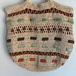 Vintage Capelli Straw Tote Bag Fish Beachy Coastal Ocean Vacation Boho Knit Tan Photo 1