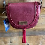 Wrangler | Red Rose Tooled Bag w/ Crossbody and Fringe Accents Photo 0