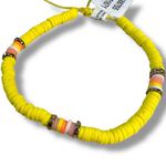 Free People Bohemian Beaded Summer Friendship Bracelet in Yellow Orange Gold NWT Photo 1