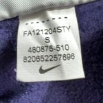 Nike Hoodie Women Small Full Zip Long Sleeve Pocket Purple Swoosh Gym Cruise Photo 3