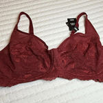 Torrid  Curve Red Bra 42C Unlined Balconette Underwire Lace NWT $49.50 Photo 0