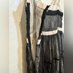 ALLOY Black and Cream Lace Trim Spaghetti Strap Dress Photo 7