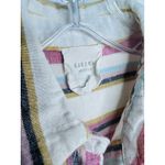 Harper Heritage Women Striped Dress Button Up Belted Collared Pink Short Sleeve Photo 4