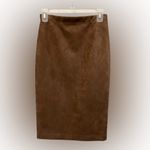 BCBGMAXAZRIA Chocolate Brown Lyric Faux Suede Pencil Skirt Size XS Photo 2
