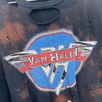 Van Halen Custom Bleach is Splatter Short Sleeve Shirt Size 2XL Distressed Worn Black Photo 2
