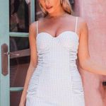 Meshki  Gingham Bustier Mini Dress Photo 1