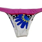 NEW Salinas L Runway Cheeky Bikini Bottoms MultiColor PalmTrees Birds Swim Beach Blue Size L Photo 3