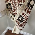 House of Harlow 1960 Pullover Sweater Cropped Crochet Fringe Long Sleeve Sz OS Photo 4