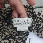 Molly Bracken NWT  Animal Print Elastic Wrist Blouse Photo 9