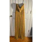 Aryn K  Strapless Yellow Maxi Dress NWT Sz. L Photo 1