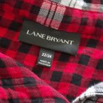 Lane Bryant  Red Black Plaid Flannel Nightshirt SIZE 22/24 Photo 2