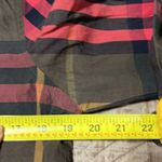 Tizzie cape cod fringe plaid tunic in red, olive green and black w/contrast cuff Photo 4