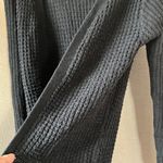 Ambiance Black Textured coat length Sweater with pockets medium Photo 6