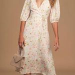 Charlie Holiday nwt  Salsa Floral Print Puff Sleeve Midi Wrap Dress size 2 Photo 0