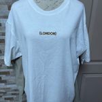 ZARA  women white cotton tunic t-shirt London Sz L Photo 2