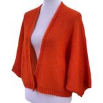 NWT La Fee Maraboutee Flame Orange Mohair Cocoon Cardigan Sweater Size 1/S Photo 1