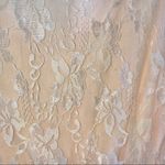 L'ATISTE L’ATISTE Champagne Sleeveless Beaded Floral Lace & Tulle Mini Dress Photo 3